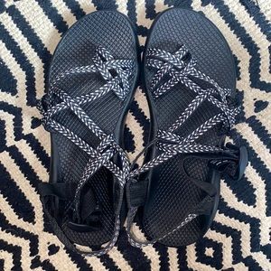 Women’s black chacos hiking sandals